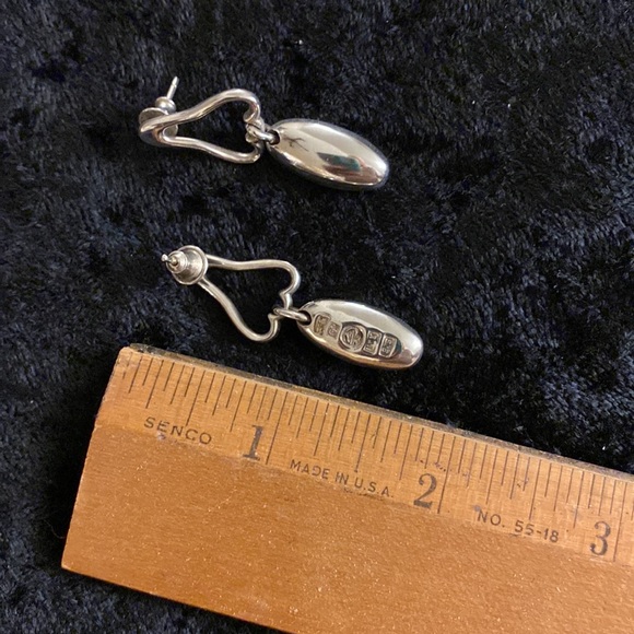 Sterling Silver Earrings vintage Mexican, 9.5g - Picture 2 of 5